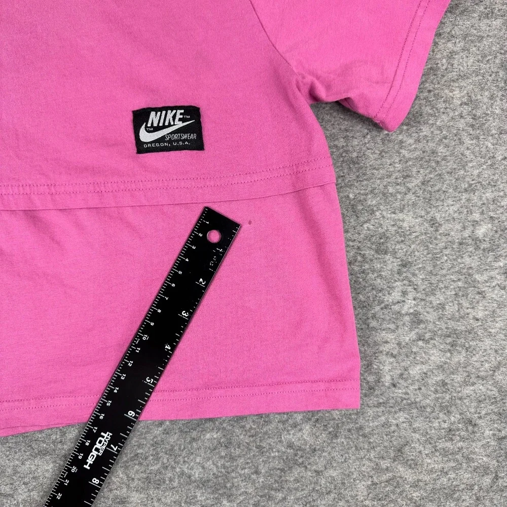 Nike Sportswear Sneaker10 Icon Clash Oregon Crop T-Shirt Pink Womens Medium M *